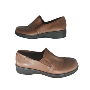 Naturalizer Brown Leather Slip On Loafer Comfort Shoes Womens Size 10M
